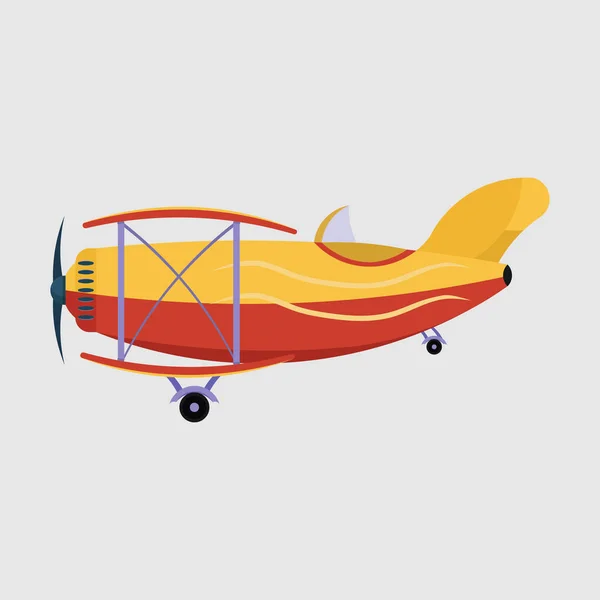 バナーと飛行機飛んで飛行機雲 フラット スタイル イメージで旅行 — ストック写真