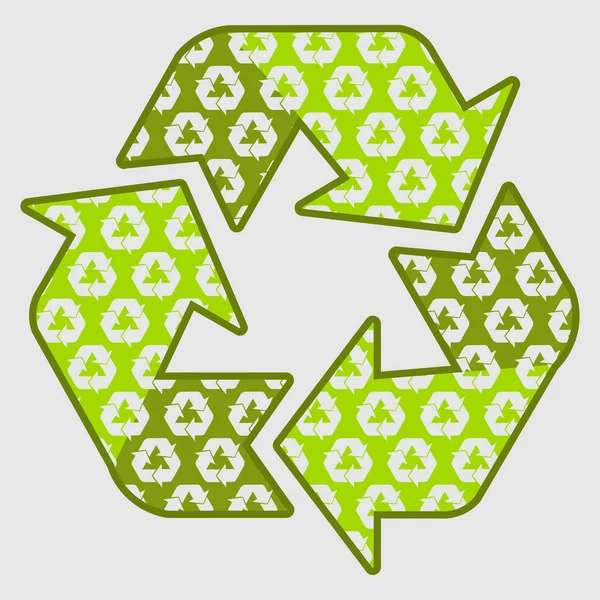 Símbolo Reciclaje Fondos Ecológicamente Puros Flechas Simol Colección Iconos Verdes — Foto de Stock