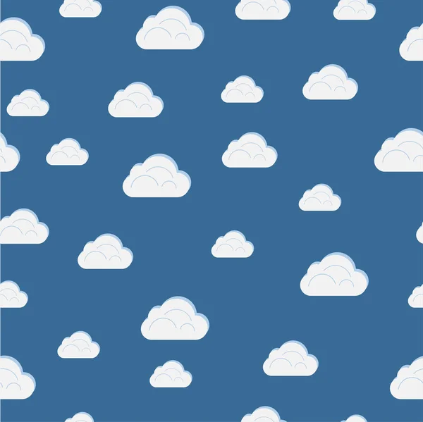 Seamless Clouds Texture White Clouds Blue Sky Natural Textures Flat — Stock Photo, Image