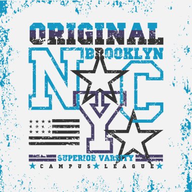 New York tipografi, t-shirt Brooklyn, tasarım grafik, baskı adam Nyc, özgün tasarım giyim, giyim grafik tasarım