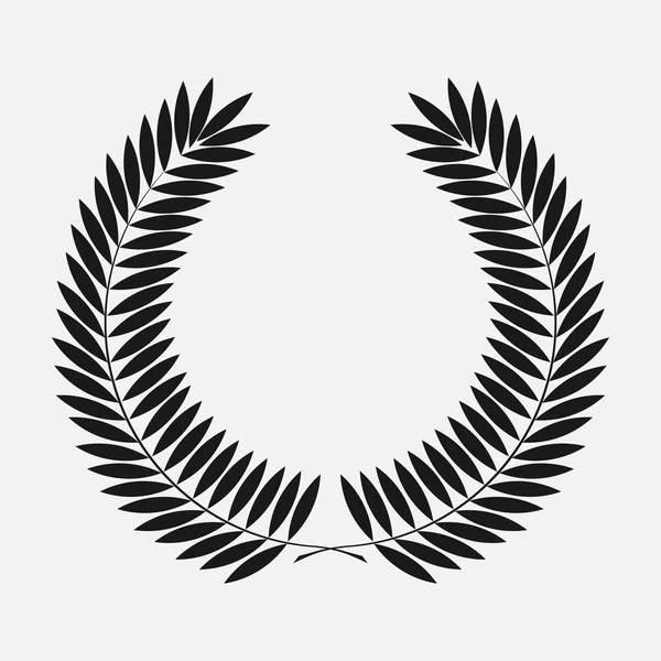Icon Laurel Wreath Spotrs Design Illustration Vectorielle Noir — Image vectorielle