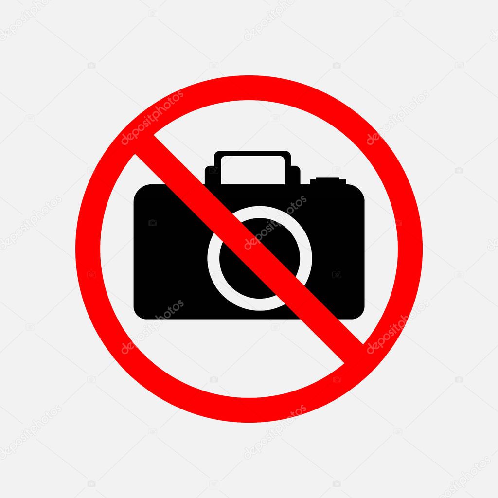 a sign can not be photographed, no photos, forbidden to take pictures, the camera is prohibited, editable image