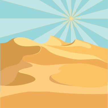 çöl dunes, çöl manzara, Mısır arka plan, vektör görüntü
