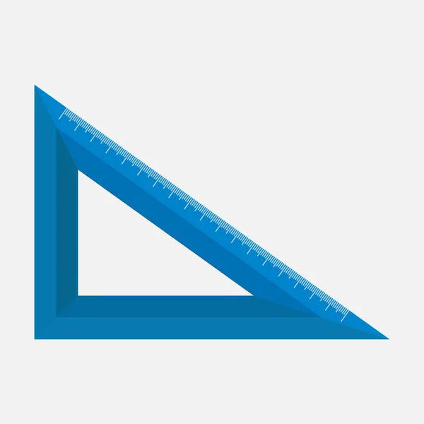 Règle icône, marque triangle, calcul mathématique et géométrique — Image vectorielle