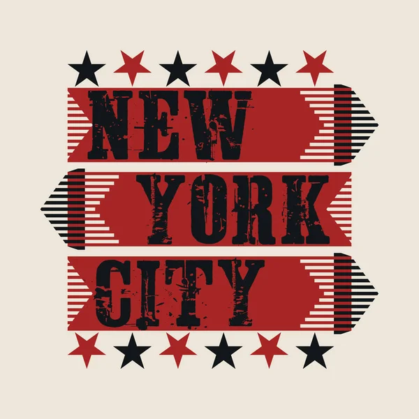 New York typography, t-shirt  NY, design graphic — Stock Vector