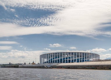 Volga Nehri 'nden Nizhny Novgorod futbol stadyumu