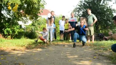 Pereslavl-Zalessky, Rusya Federasyonu, Sentember 2018: Çocukların evde çocuk oyun.