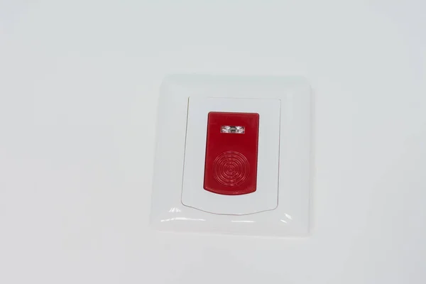 Sensores Seguridad Fuego Equipo Alarma Sobre Fondo Blanco Componentes Para — Foto de Stock