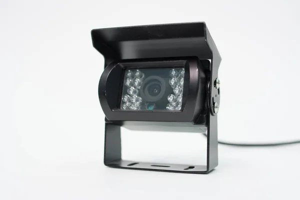 Câmera Para Sistemas Vigilância Por Vídeo Fundo Branco — Fotografia de Stock