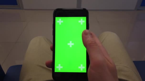 Sosyal Sörf Line Closeup Iletişim Için Akıllı Telefon Taşınabilir Aygıtın — Stok video