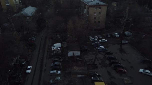 Een Van Districten Van Moskou Zonsondergang Lente Avond — Stockvideo