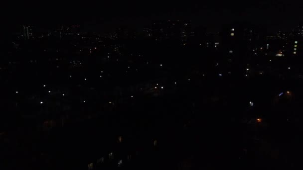 One Districts Moscow Spring Gradually Darkens Night Falls — Stock Video