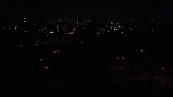 Één Van Districten Van Moskou Aan Een Voorjaar Geleidelijk Donkerder — Stockvideo