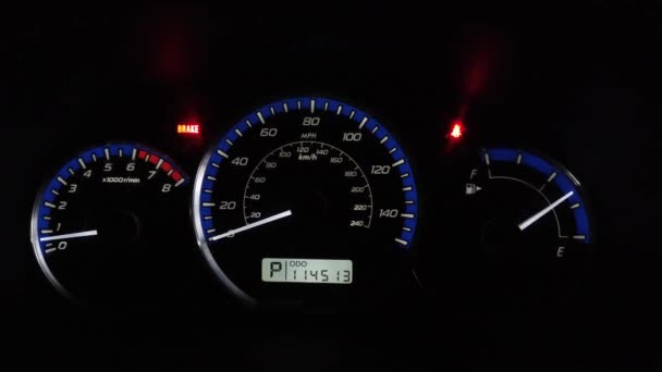 stock video Car Dashboard With Speedometer