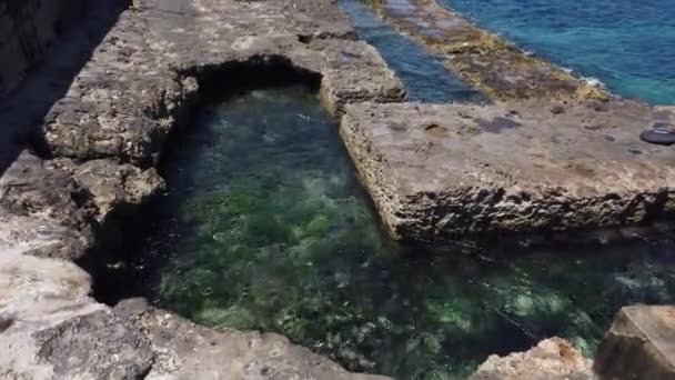 Malecon Mit Dem Leuchtturm Faro Castillo Del Morro — Stockvideo