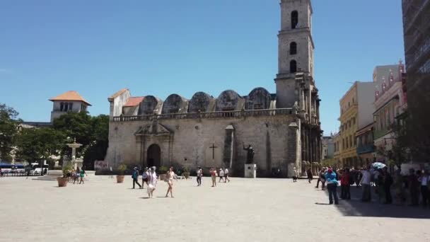 Havanna Kuba April 2019 Havanna Ikonisk Populär Turistdestination Gamla Gatorna — Stockvideo