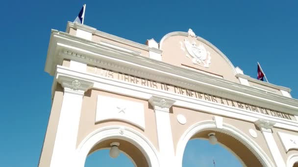 Kubańska Ulica Miasto Cienfuegos Kuba — Wideo stockowe