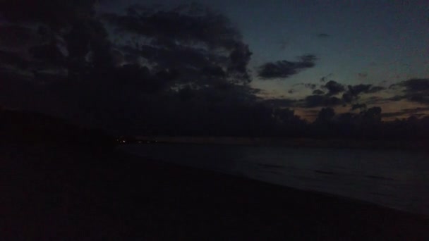 Sunset Beach Ανατολή Ηλίου Στην Παραλία Ωκεανό Στη Δύση Του — Αρχείο Βίντεο