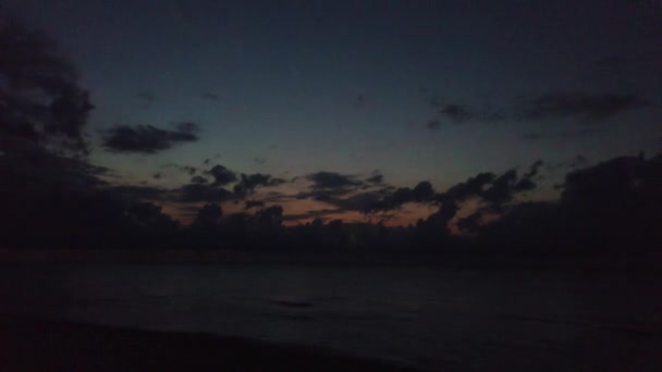 Пляж Захід Сонця Схід Сонця Березі Моря Океан Sundown Влітку — стокове відео