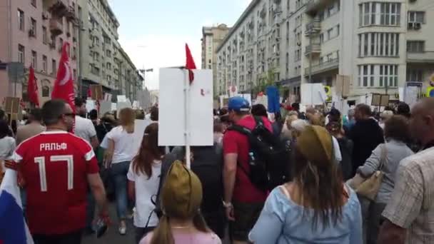 Rusko Moskva Květen 2019 Procesní Nesmrtelný Regiment Občanská Iniciativa Záchranu — Stock video