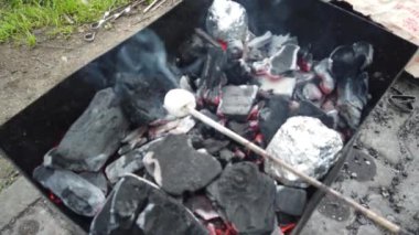 Barbekü kamp 4k sonra Lokum Izgara