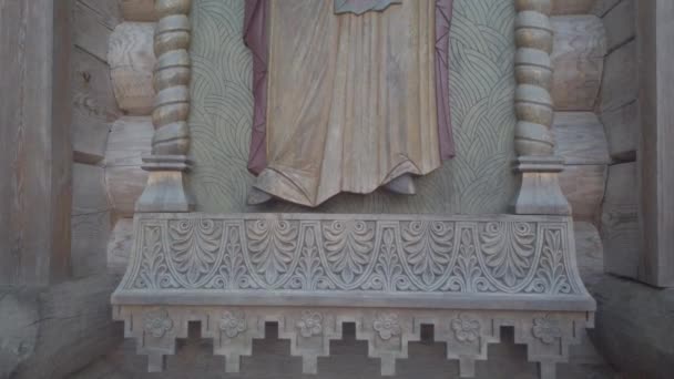 Antiguo gran iglesia ortodoxa de madera . — Vídeos de Stock