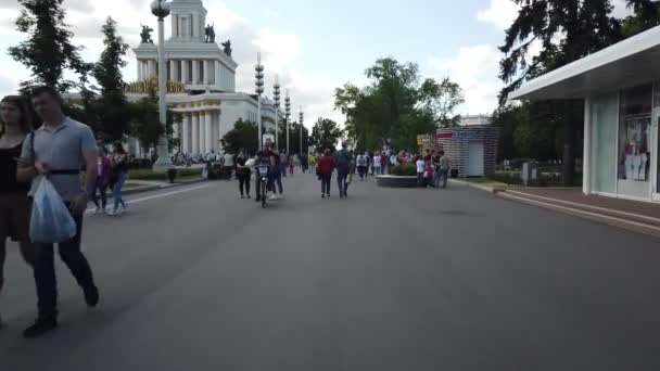 Moscow Juli 2019 Folk Parkera Vdnkh Utställning Prestationer Medborgareekonomi Vdnkh — Stockvideo