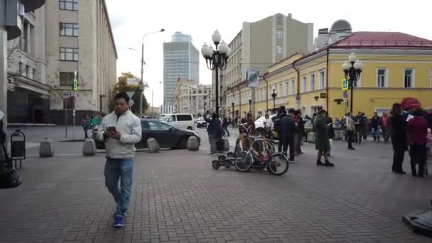 October 2019 Arbat Street Moscow Russia People Walking Street Arbat — 비디오
