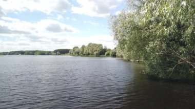 Yazın Volga Nehri 'nin Panoraması