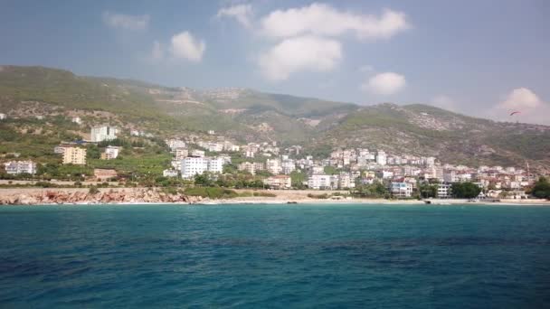 Vista Água Costa Alanya Turquia — Vídeo de Stock