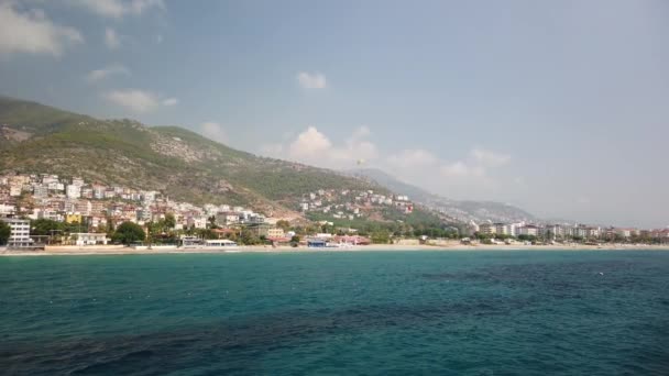 Vista Água Costa Alanya Turquia — Vídeo de Stock