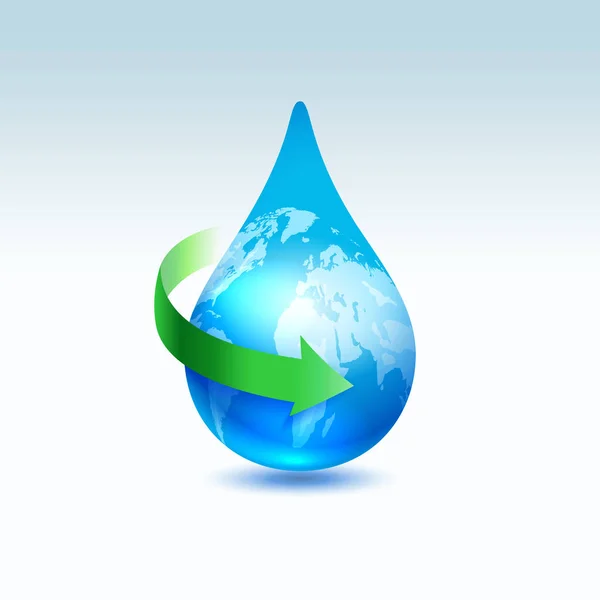 Reciclar conceito de água —  Vetores de Stock