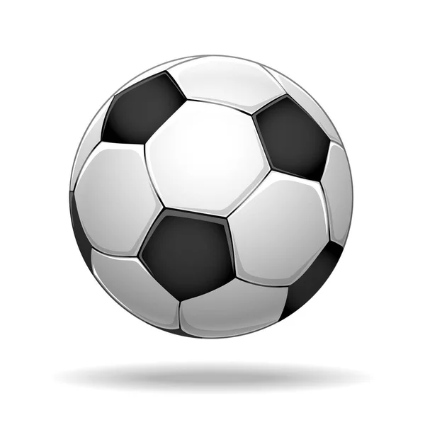 Pelota de fútbol aislado sobre fondo blanco — Vector de stock