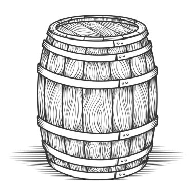 Siyah oyulmuş vintage varil