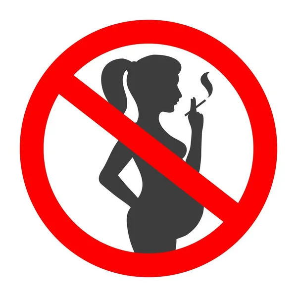 임신 부 흡연 흔적 — 스톡 벡터