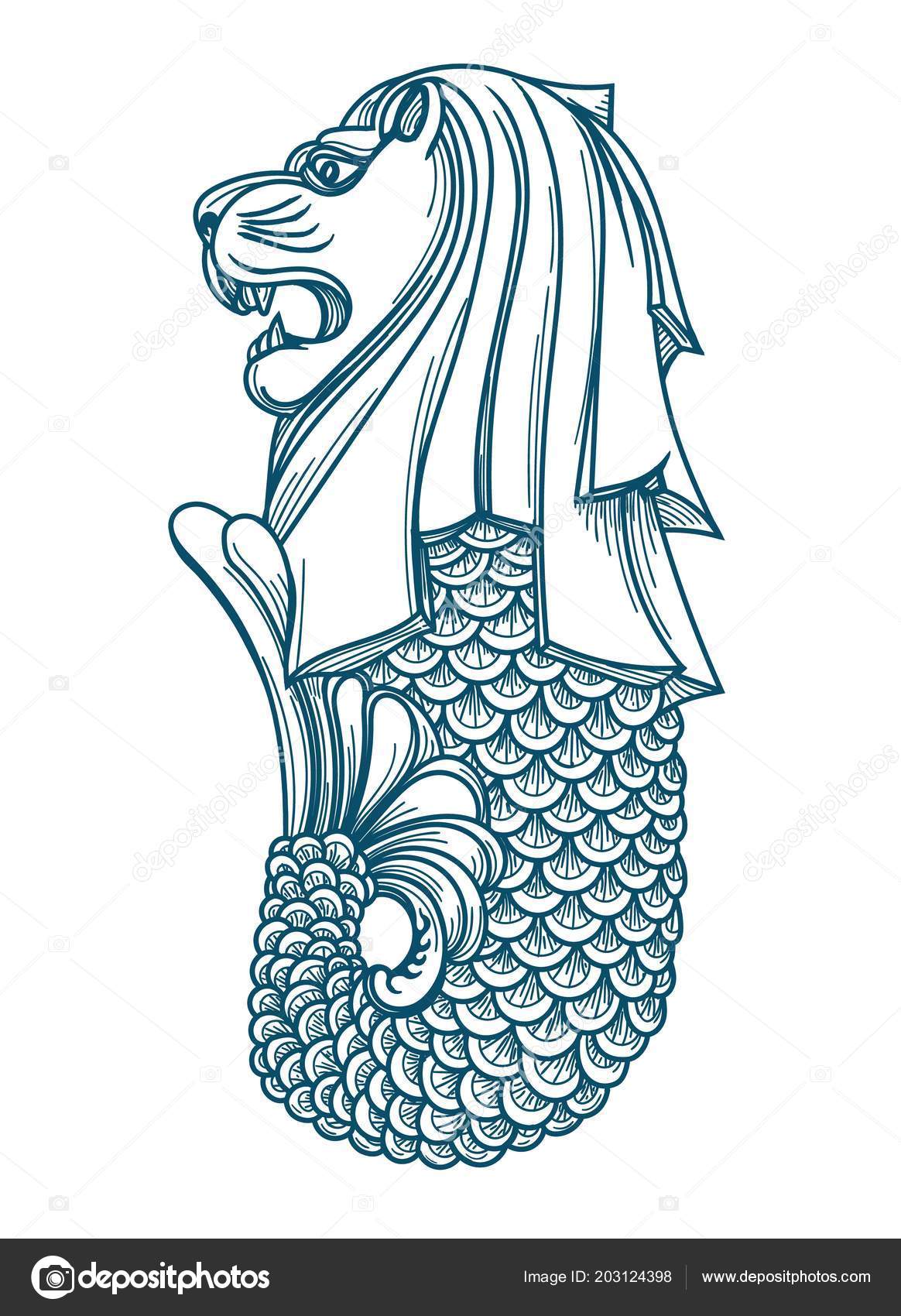 This is a Merlion statue at the Merlion Park in Singapore. A Merlion is a  half lion and half mermaid. (It is a little hard to tell). Anyway, Link  thought it was