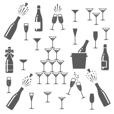 Şampanya Icons set