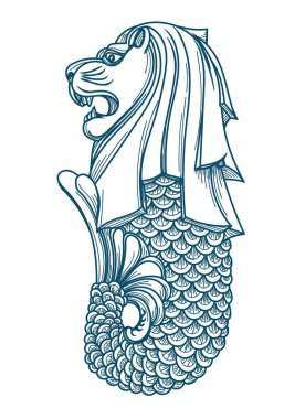 Singapur merlion simgesi