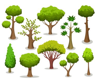 karikatür ağaç toplama