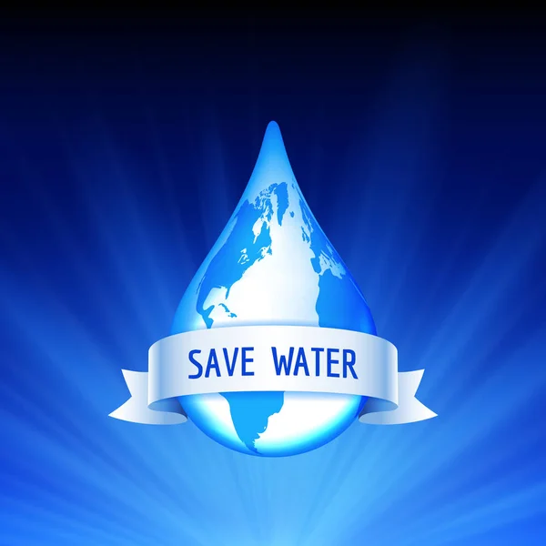 Sauvons la Terre et l'eau concept — Image vectorielle