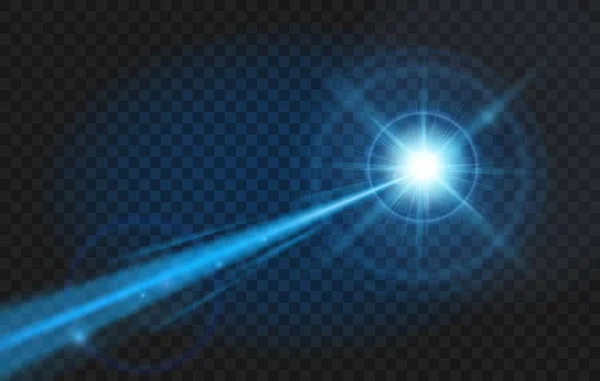Niebieski laser wiązki na białym tle — Wektor stockowy