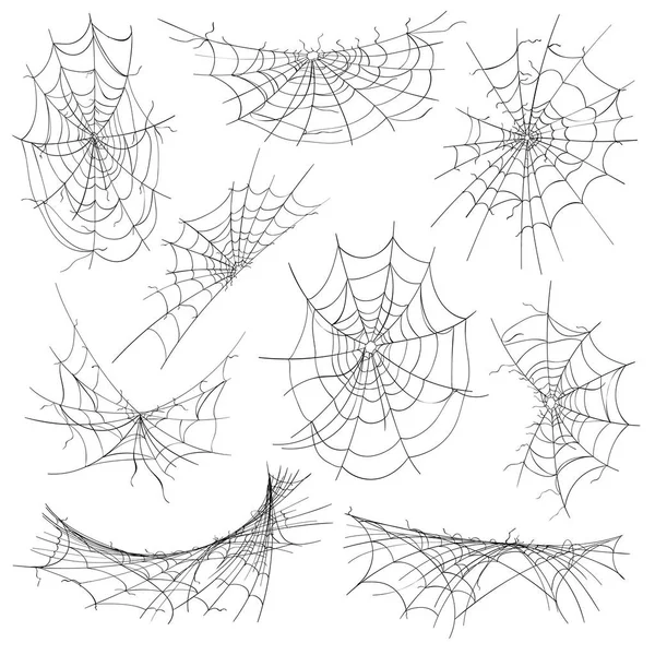 Halloween spinnenweb instellen — Stockvector