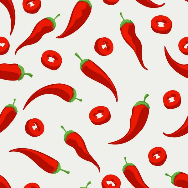 Mexican pepper food pattern — Stock Vector