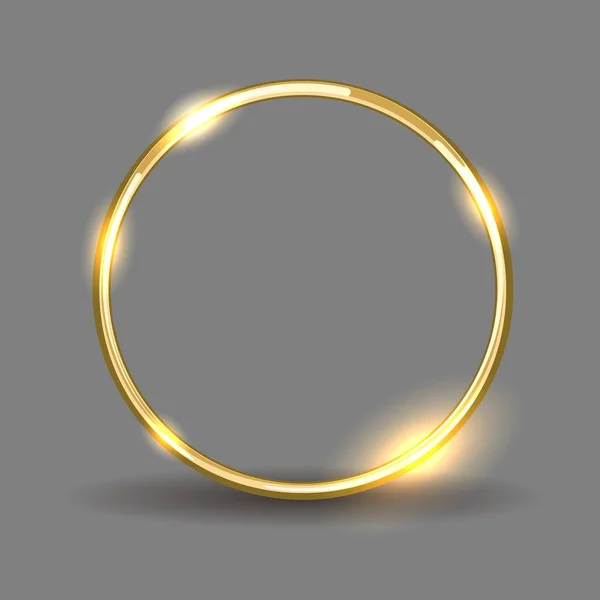 Błyszczący złoty pierścień — Wektor stockowy