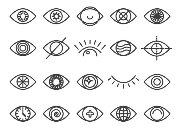 Icon Set für menschliches Auge — Stockvektor