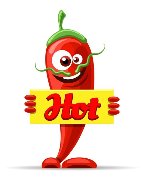 Mexican pepper cartoon character — Stock Vector