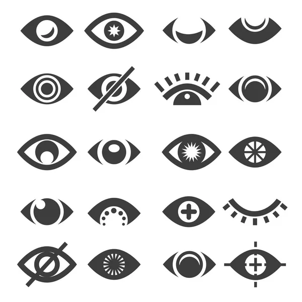 Ojo icono conjunto — Vector de stock