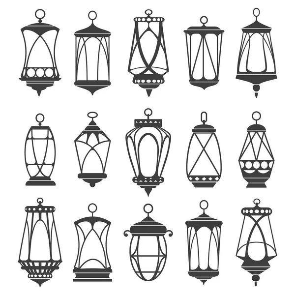 Lanternes pour ensemble ramadan — Image vectorielle