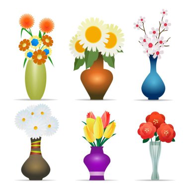 Vazo ile çiçek koymak