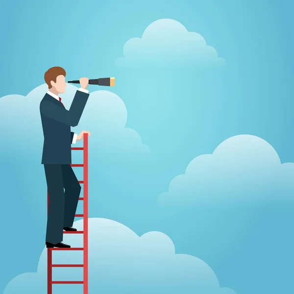 Business visie ladder — Stockvector